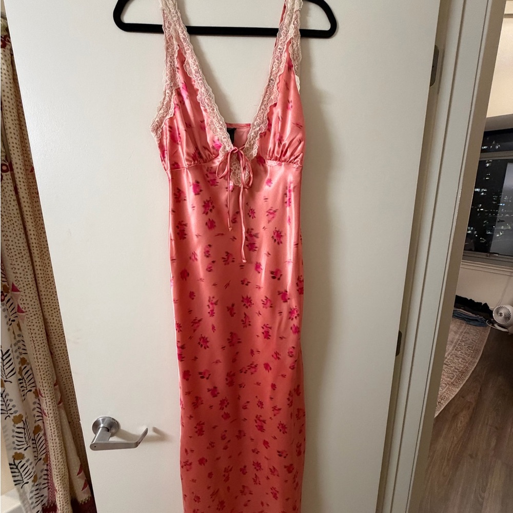 Wild Fable Pink Floral Lace Chemise